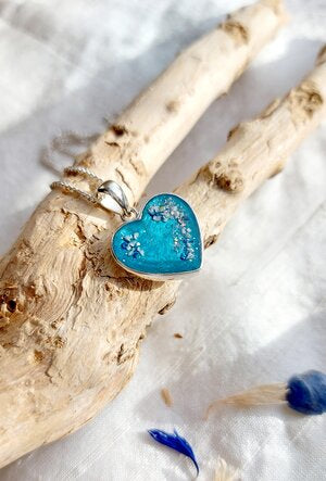 Ashes Memorial Small Silver Heart Pendant