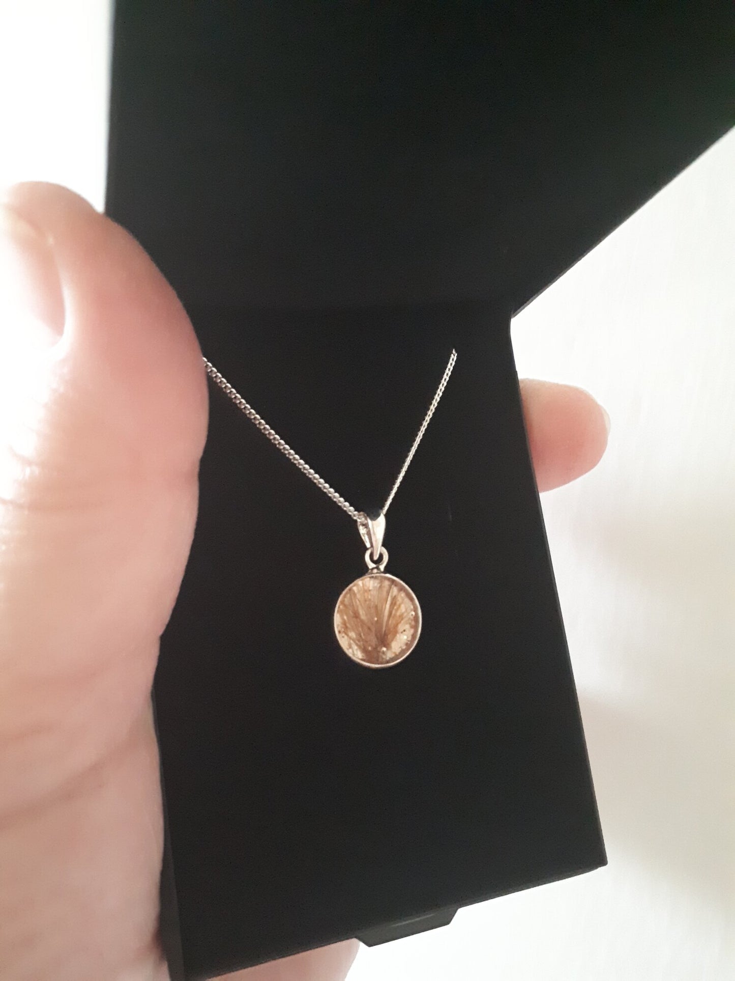 Ashes Memorial Silver Round Pendant
