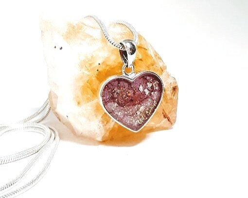 Ashes Memorial Small Silver Heart Pendant