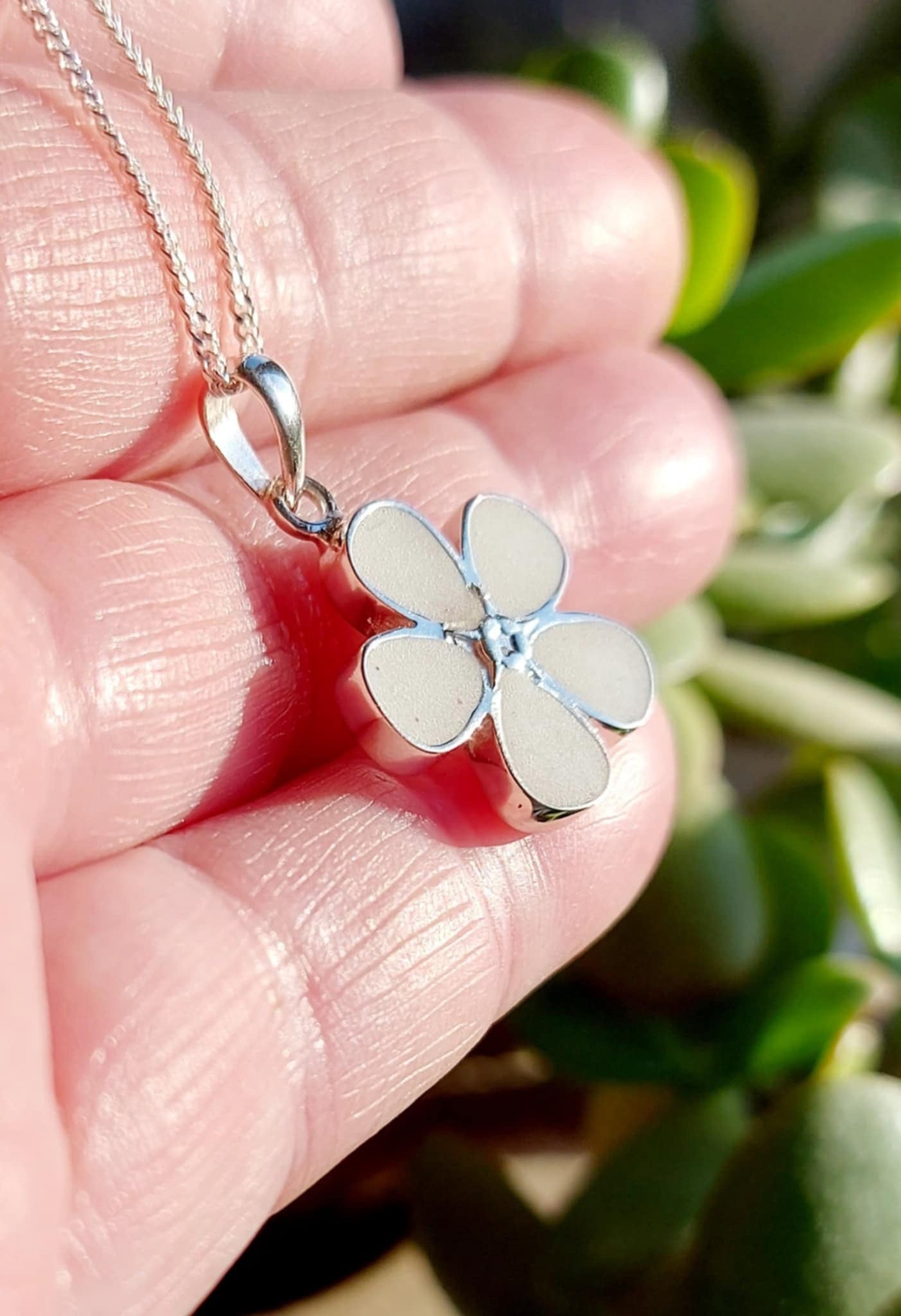 Breastmilk Sterling Silver Forget-Me-Not Pendant