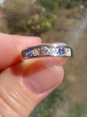 Ashes Memorial Sterling Silver Eternity Ring