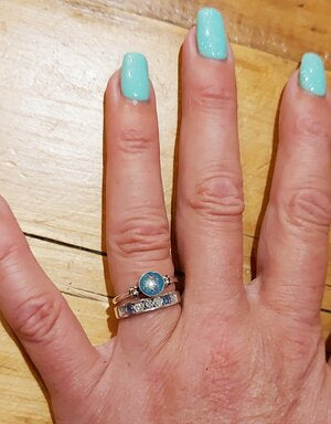 Ashes Memorial Sterling Silver Eternity Ring