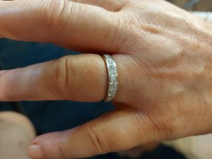 Ashes Memorial Sterling Silver Eternity Ring