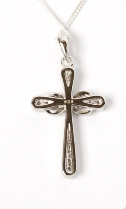Ashes Memorial Diamonte Infinity Cross Pendant