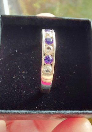 Ashes Memorial Sterling Silver Eternity Ring