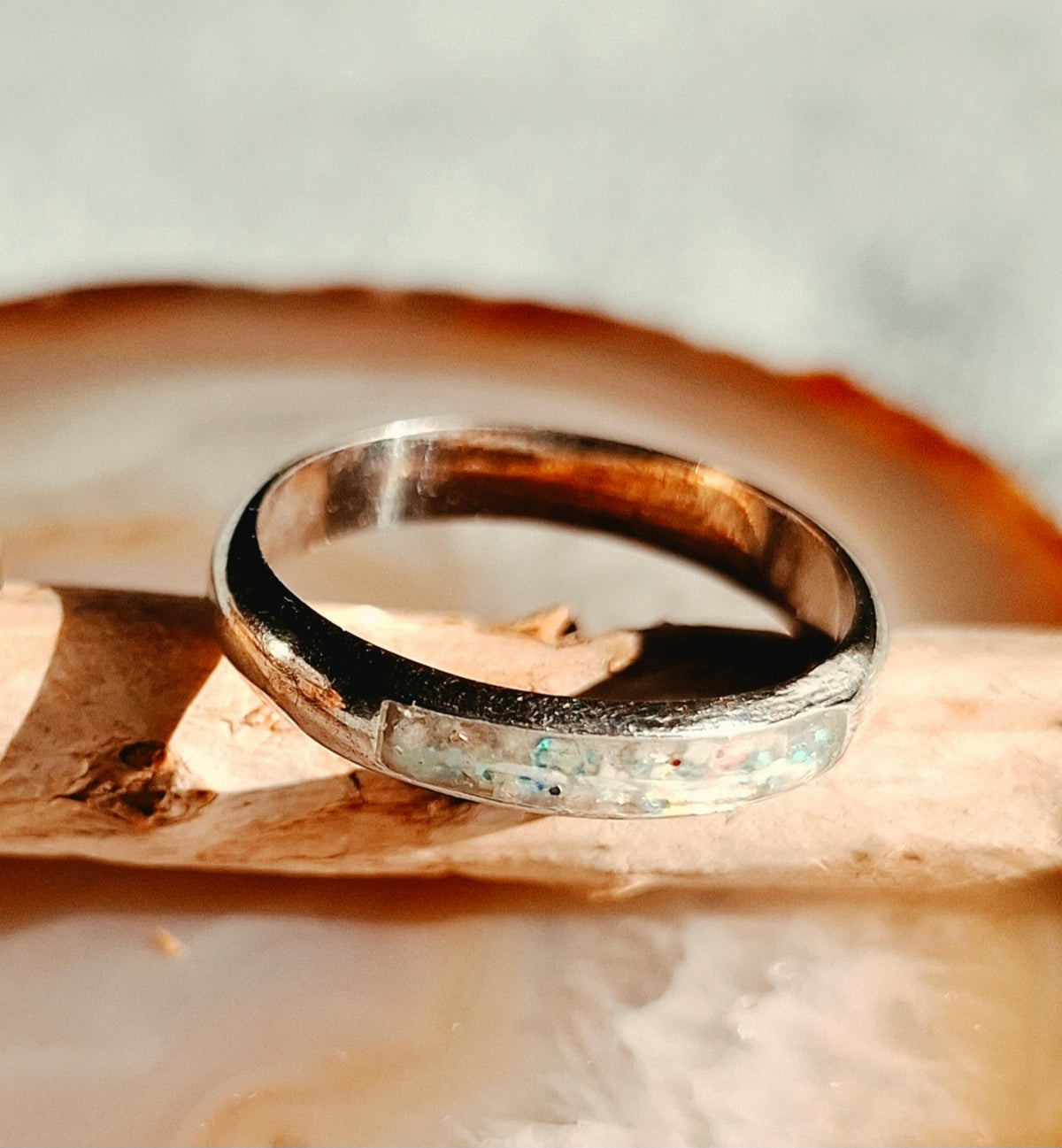Ashes Memorial Silver Ladies Channel Ring
