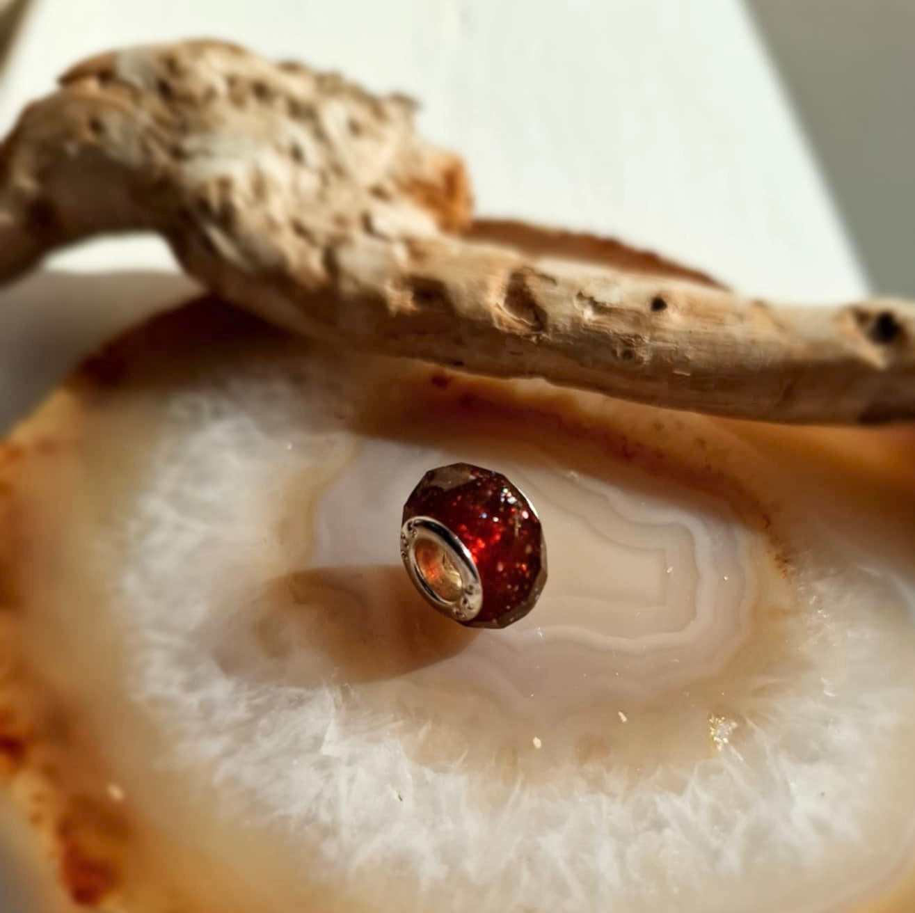 Ashes Memorial Faceted Bead
