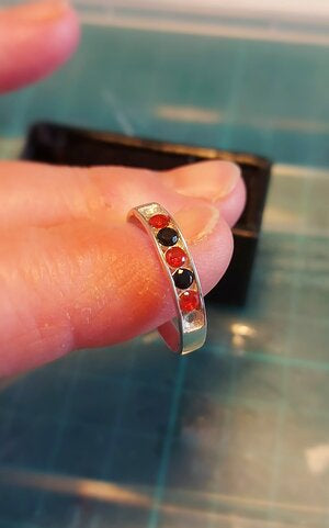 Ashes Memorial Sterling Silver Eternity Ring