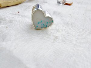 Breastmilk Sterling Silver Heart Shaped Charm