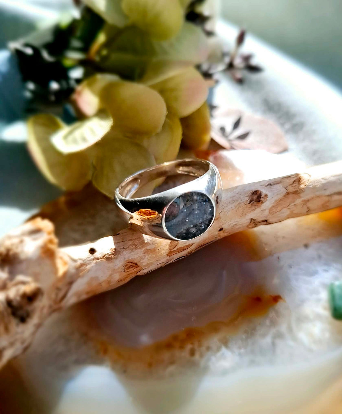 Ashes Memorial Silver Gents Signet Ring