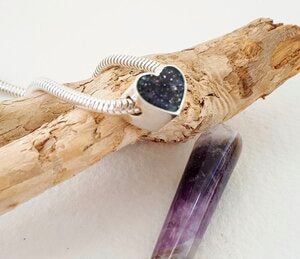 Ashes Memorial Sterling Silver Heart Shaped  Charm